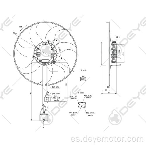 Ventiladores de radiador automáticos de 12v para A3 VW TOURAN